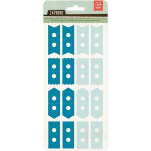 Scrapbooking  Capture Attach Me Stickers Peacock and Aqua Paper Collections 12x12
