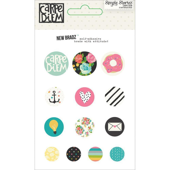 Scrapbooking  Carpe Diem Adhesive Bradz Paper Collections 12x12