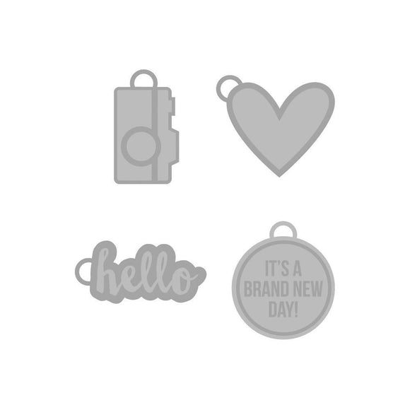 Scrapbooking  Carpe Diem Metal Charms W/Ball Chains 4/Pkg Paper Collections 12x12
