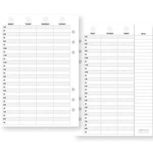 Scrapbooking  Carpe Diem Planner Essentials Double-Sided Inserts A5 72/Pkg Weekly Vertical Appointment Paper Collections 12x12