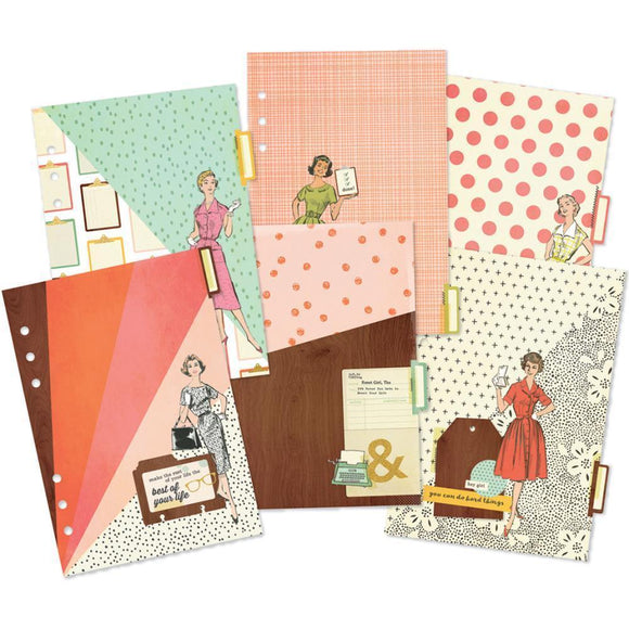 Scrapbooking  Carpe Diem Reset Girl Dividers with Foil Accents 12pk Paper Collections 12x12