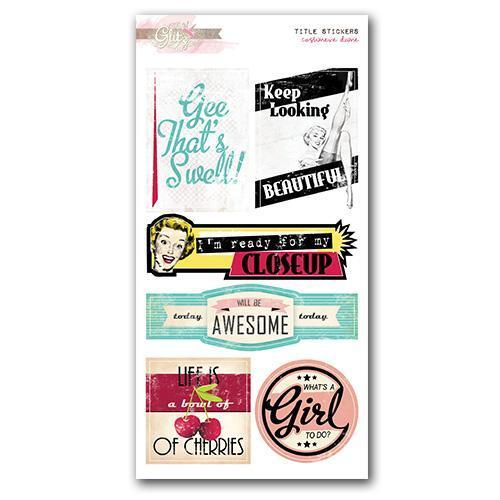 Scrapbooking  Cashmere Dame Cardstock Title Stickers Paper Collections 12x12