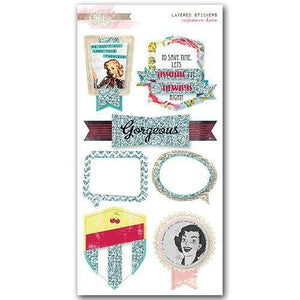 Scrapbooking  Cashmere Dame Layered Stickers Paper Collections 12x12