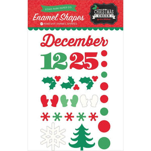 Scrapbooking  Christmas Cheer Adhesive Enamel Shapes Paper Collections 12x12