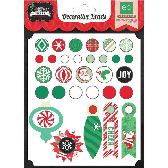 Scrapbooking  Christmas Cheer Decorative Brads Paper Collections 12x12