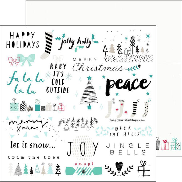 Scrapbooking  Christmas Wishes Jolly Holly Paper 12x12 Paper Collections 12x12