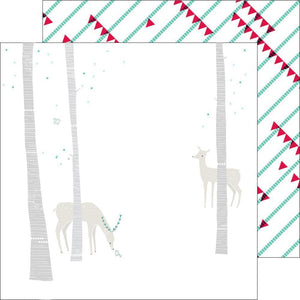 Scrapbooking  Christmas Wishes Oh Deer Paper 12x12 Paper Collections 12x12