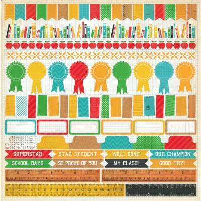 Scrapbooking  Class Act Sticker Sheet Paper Collections 12x12