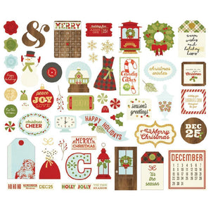 Scrapbooking  Classic Christmas Bits & Pieces Die-Cuts with Gold Foil 53/Pkg Paper Collections 12x12