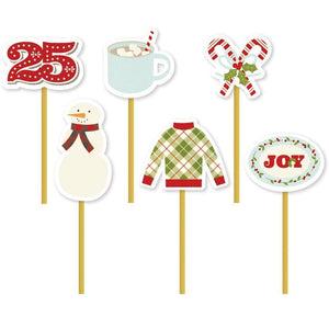 Scrapbooking  Classic Christmas Decorative Clips 6pk Paper Collections 12x12