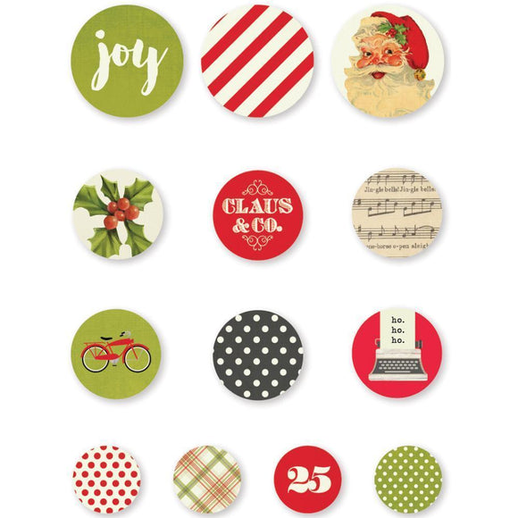 Scrapbooking  Claus & Co Self Adhesive Bradz 13pk Paper Collections 12x12