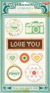 Scrapbooking  Close Knit Adhesive Layered Standouts Paper Collections 12x12