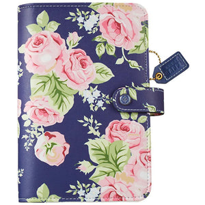 Scrapbooking  Color Crush Faux Leather Personal Planner Kit 5.25"X8" Navy Floral Paper Collections 12x12