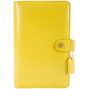 Scrapbooking  Color Crush Faux Leather Personal Planner Kit 5.5"X8" Yellow Paper Collections 12x12