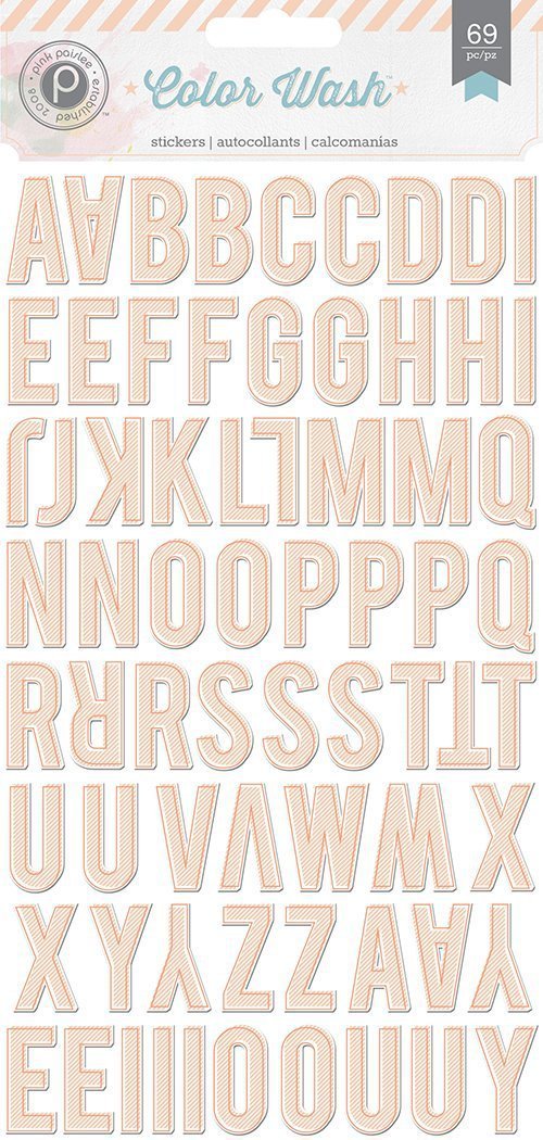 Scrapbooking  Color Wash Chip Alpha Stickers Paper Collections 12x12