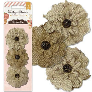 Scrapbooking  Cottage Farms Burlap Flowers Paper Collections 12x12
