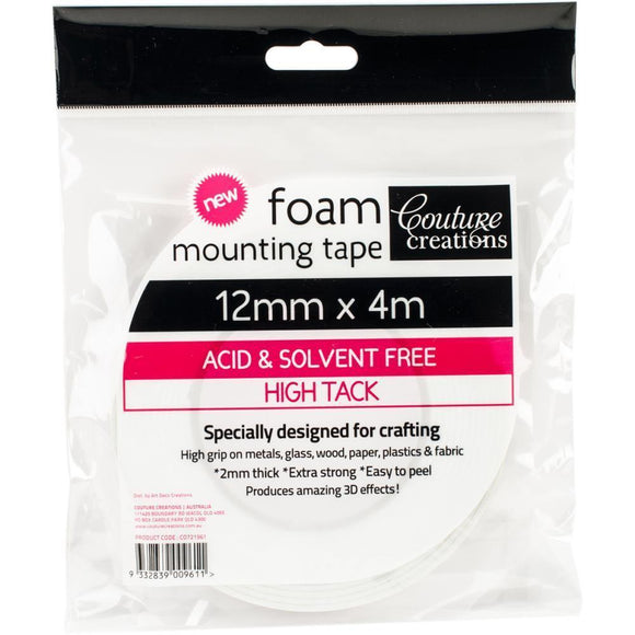 Scrapbooking  Couture Creations Foam Mounting Tape 12mmX4m High Tack Paper Collections 12x12