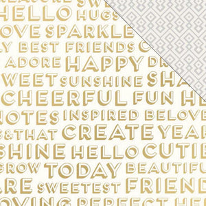 Scrapbooking  Craft Market Inspired Gold Foil Paper 12x12 Paper Collections 12x12