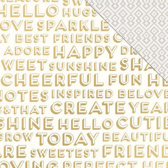 Scrapbooking  Craft Market Inspired Gold Foil Paper 12x12 Paper Collections 12x12