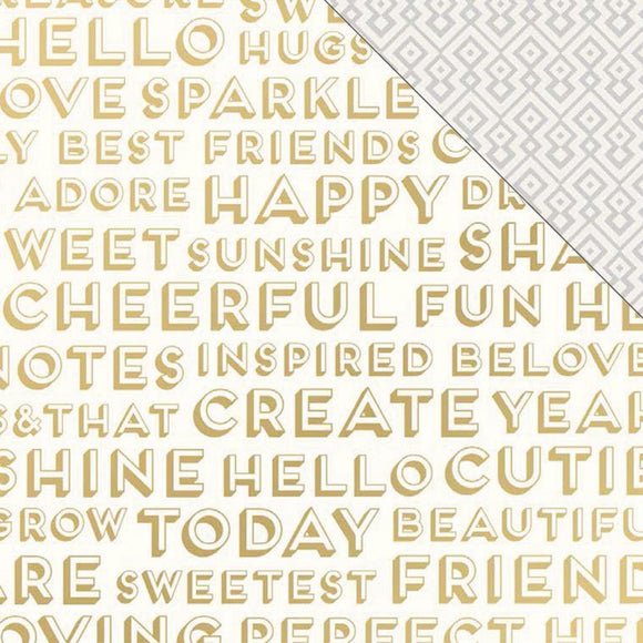Scrapbooking  Craft Market Inspired Gold Foil Paper 12x12 Paper Collections 12x12