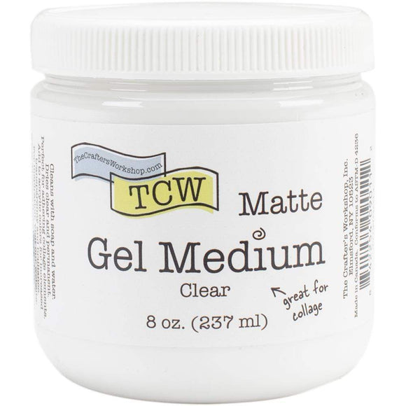 Scrapbooking  Crafter's Workshop Gel Medium 8oz Matte Clear Paper Collections 12x12