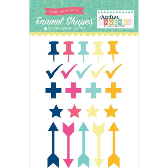 Scrapbooking  Creative Agenda Adhesive Enamel Shapes Paper Collections 12x12