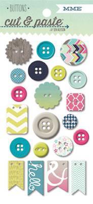 Scrapbooking  Cut and Paste Adorbs Loved Decorative Buttons Paper Collections 12x12
