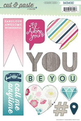 Scrapbooking  Cut and Paste Adorbs Special 5x7 Decorative Stickers Paper Collections 12x12