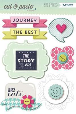Scrapbooking  Cut and Paste Adorbs Story 4x6 Bits and Pieces Paper Collections 12x12