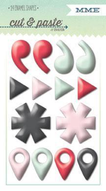 Scrapbooking  Cut and Paste Flair Small Enamel Shapes Paper Collections 12x12
