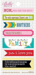 Scrapbooking  Daily Chevies - We Are Family Bookplates Stickers Paper Collections 12x12