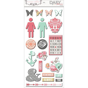 Scrapbooking  Daily Stories Chipboard Elements Paper Collections 12x12