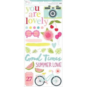 Scrapbooking  Dear Lizzy Happy Place Accent & Phrase Stickers Paper Collections 12x12