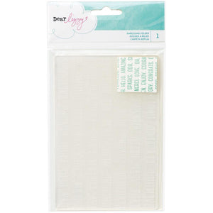 Scrapbooking  Dear Lizzy Serendipity Words Embossing Folder 4x6 inch Paper Collections 12x12