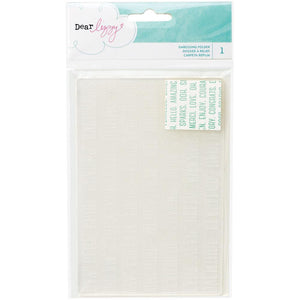 Scrapbooking  Dear Lizzy Serendipity Words Embossing Folder 4x6 inch Paper Collections 12x12