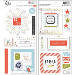 Scrapbooking  December Days Chipboard Stickers 5.5"X11" 2/Pkg Frames Paper Collections 12x12