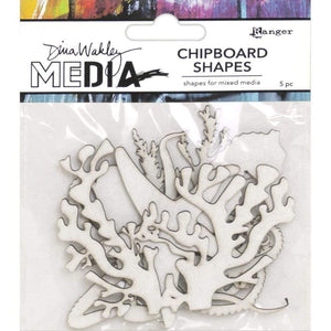Scrapbooking  Dina Wakley Media Chipboard Shapes - Ocean 5pk Paper Collections 12x12