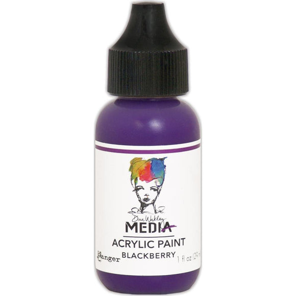 Scrapbooking  Dina Wakley Media Heavy Body Acrylic Paint 1oz - Blackberry Paper Collections 12x12