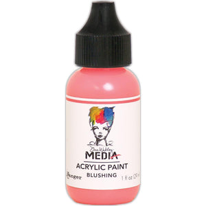 Scrapbooking  Dina Wakley Media Heavy Body Acrylic Paint 1oz - Blushing Paper Collections 12x12