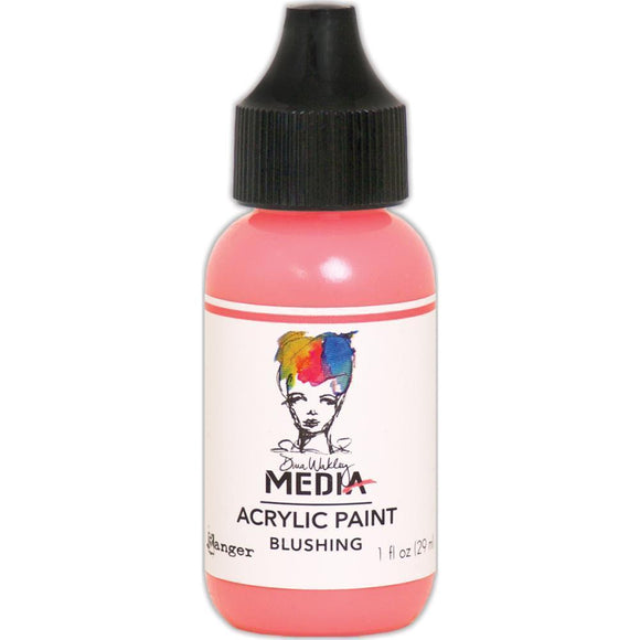 Scrapbooking  Dina Wakley Media Heavy Body Acrylic Paint 1oz - Blushing Paper Collections 12x12