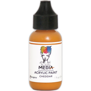 Scrapbooking  Dina Wakley Media Heavy Body Acrylic Paint 1oz - Cheddar Paper Collections 12x12