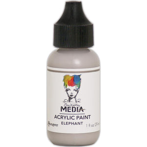 Scrapbooking  Dina Wakley Media Heavy Body Acrylic Paint 1oz - Elephant Paper Collections 12x12