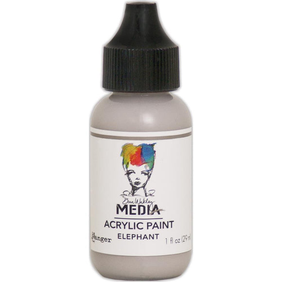 Scrapbooking  Dina Wakley Media Heavy Body Acrylic Paint 1oz - Elephant Paper Collections 12x12