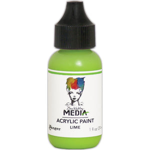 Scrapbooking  Dina Wakley Media Heavy Body Acrylic Paint 1oz - Lime Paper Collections 12x12