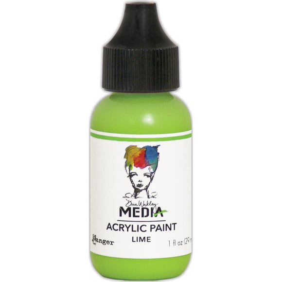 Scrapbooking  Dina Wakley Media Heavy Body Acrylic Paint 1oz - Lime Paper Collections 12x12