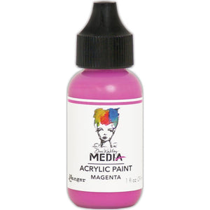 Scrapbooking  Dina Wakley Media Heavy Body Acrylic Paint 1oz - Magenta Paper Collections 12x12