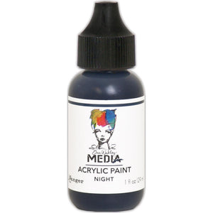 Scrapbooking  Dina Wakley Media Heavy Body Acrylic Paint 1oz - Night Paper Collections 12x12