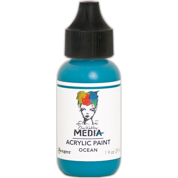 Scrapbooking  Dina Wakley Media Heavy Body Acrylic Paint 1oz - Ocean Paper Collections 12x12