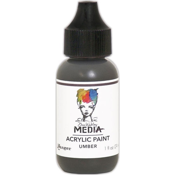 Scrapbooking  Dina Wakley Media Heavy Body Acrylic Paint 1oz - Umber Paper Collections 12x12