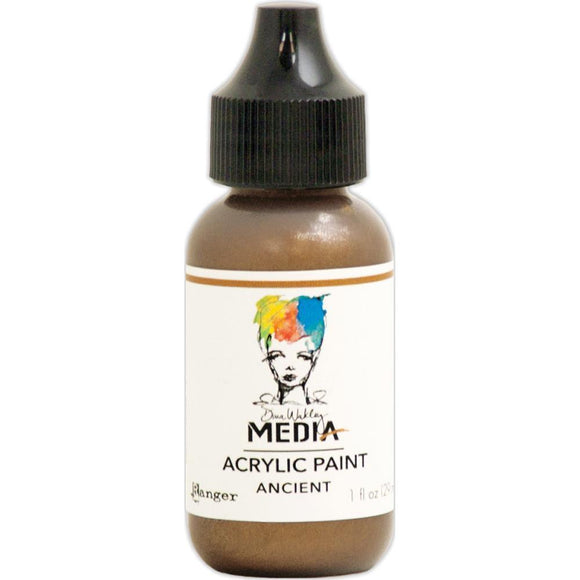 Scrapbooking  Dina Wakley Media Heavy Body Metallic Acrylic Paint 1oz Ancient Paper Collections 12x12